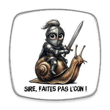 Sire, sei kein Narr! - Viereckiger Kühlschrankmagnet - Weiß - Vorne