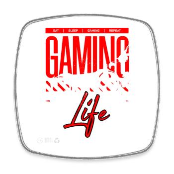 Next Level Gaming Life Controller T-Shirt - Viereckiger Kühlschrankmagnet - Weiß - Vorne