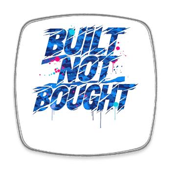 Built Not Bought – JDM Car Szene Camouflage Street - Viereckiger Kühlschrankmagnet - Weiß - Vorne