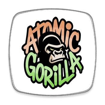Atom-Gorilla-Graffiti - Viereckiger Kühlschrankmagnet - Weiß - Vorne