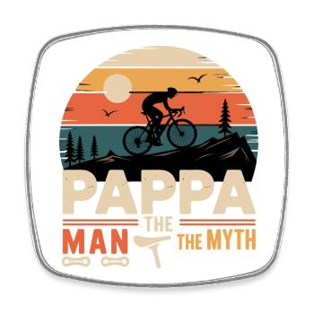 Pappa cycliste la fégende vélo vélo vélo - Square fridge magnet - white - Front
