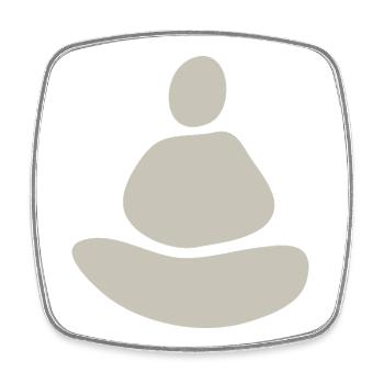 Méditation Zen Minimaliste - Magnet carré - blanc - Devant