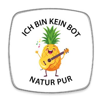 Pineapple Rocks Guitar - No Bot - Pure Nature - Square fridge magnet - white - Front