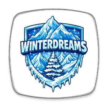 wappen-winterdreams - Viereckiger Kühlschrankmagnet - Weiß - Vorne
