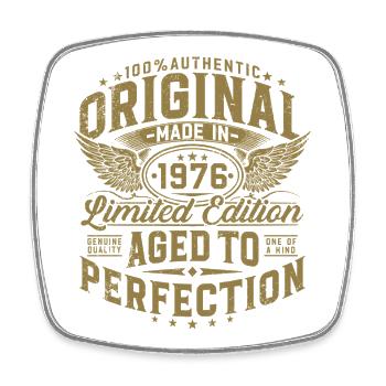 Original 1976 Jahrgang Geburtstag Geschenk - Viereckiger Kühlschrankmagnet - Weiß - Vorne