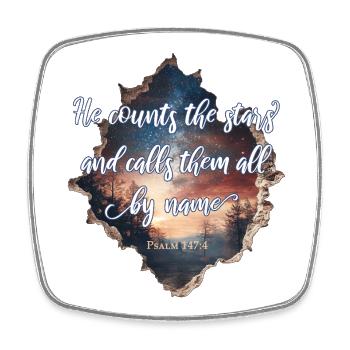 Bible Verse Christian - Square fridge magnet - white - Front