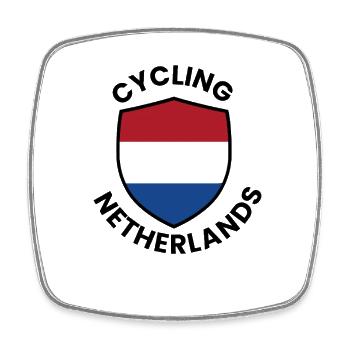 Blason du vélo néerlandais - Magnet carré - blanc - Devant