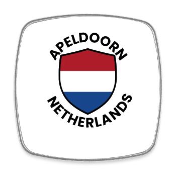 Apeldoorn Shield Netherlands - Square fridge magnet - white - Front