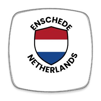 Emblème du Bouclier néerlandais Drapeau - Magnet carré - blanc - Devant