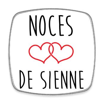 Wedding of Siena 74 years of marriage - Square fridge magnet - white - Front
