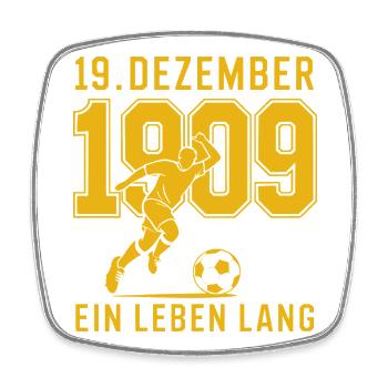 Dortmund 19. Dezember 1909 Fußball - Viereckiger Kühlschrankmagnet - Weiß - Vorne