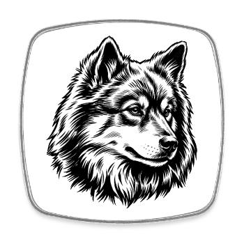 Eurasier | Wildfarben - Viereckiger Kühlschrankmagnet - Weiß - Vorne