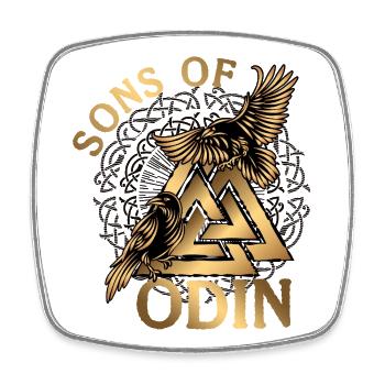 Sons of Odin - Square fridge magnet - white - Front