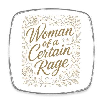 Femme d’une certaine rage Étiquette autocollante - Magnet carré - blanc - Devant