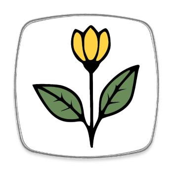 Idée cadeau fleur Tulipe Fleurs Fleurs Maman - Magnet carré - blanc - Devant