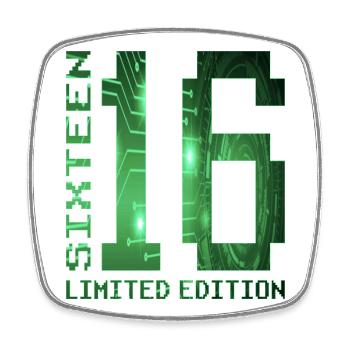 16e anniversaire Édition limitée Pixel Gamer - Magnet carré - blanc - Devant