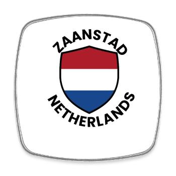 Zaanstad Shield Netherlands - Square fridge magnet - white - Front