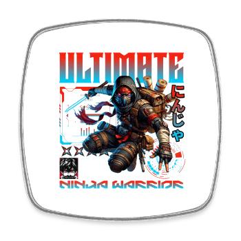 Ninja Cyberpunk Ultime - Magnet carré - blanc - Devant