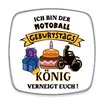 Motoballer Geburtstag Motoballspieler Geb Motorrad - Viereckiger Kühlschrankmagnet - Weiß - Vorne