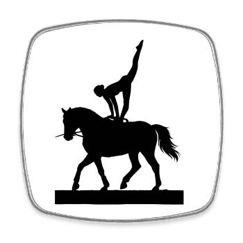 i love Volti - Square fridge magnet - white - Front