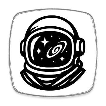 Astronaut - Square fridge magnet - white - Front