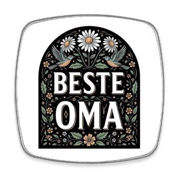 Beste Oma Geschenk für die liebste Großmutter - Viereckiger Kühlschrankmagnet - Weiß - Vorne