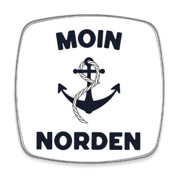 Moin Norden – Maritime Anchor Design - Square fridge magnet - white - Front