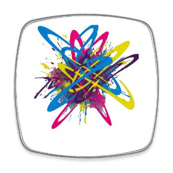 Graffiti color explosion for street art fans - Square fridge magnet - white - Front
