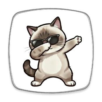Dab Ragdoll Cat - Magnet carré - blanc - Devant