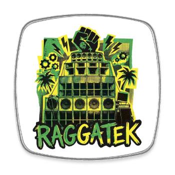 Système de son Raggatek Jungle - Magnet carré - blanc - Devant