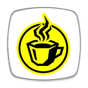 Coffee icon - Square fridge magnet - white - Front