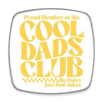 Cool Dads Club - Papa Vatertag Geschenk - Viereckiger Kühlschrankmagnet - Weiß - Vorne