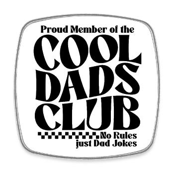 Cool Dads Club - Dad Father's Day Gift - Square fridge magnet - white - Front