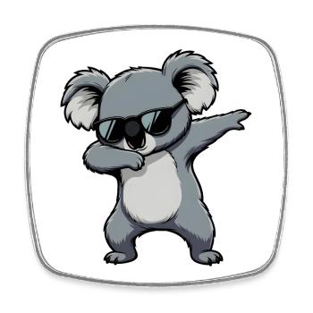 Dabbing Koala - Square fridge magnet - white - Front