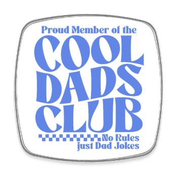 Papa Geschenk - Cooler Papa Vatertag Geschenkidee - Viereckiger Kühlschrankmagnet - Weiß - Vorne