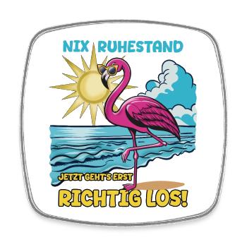 Ruhestand? Jetzt geht es erst richtig los! - Viereckiger Kühlschrankmagnet - Weiß - Vorne