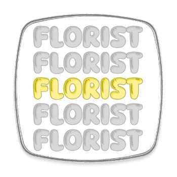 Beruf Florist - Viereckiger Kühlschrankmagnet - Weiß - Vorne