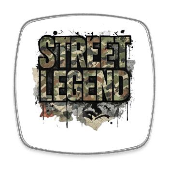 Street Legend Camo Motif for JDM Fans and Men - Square fridge magnet - white - Front