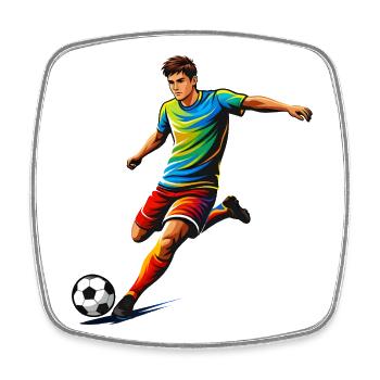 Fußball Spieler Shirt Soccer Sport Design - Viereckiger Kühlschrankmagnet - Weiß - Vorne