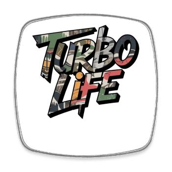 Turbo Life Camo Motif for JDM Fans Men Boys - Square fridge magnet - white - Front