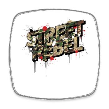 Street Rebel Camouflage Graffiti Statement - Viereckiger Kühlschrankmagnet - Weiß - Vorne