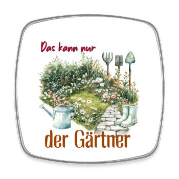 Beruf Gärtner - Geschenk Gärtner  - Viereckiger Kühlschrankmagnet - Weiß - Vorne