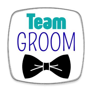 TeamGroom - Square fridge magnet - white - Front