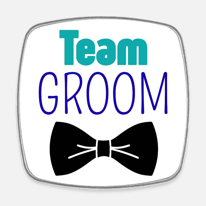 TeamGroom - Magnet carré - blanc