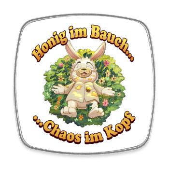 Siggi und der Zauberwald - Chaos im Kopf  - Viereckiger Kühlschrankmagnet - Weiß - Vorne