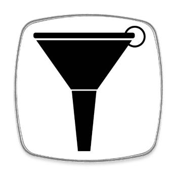 Funnel - Square fridge magnet - white - Front