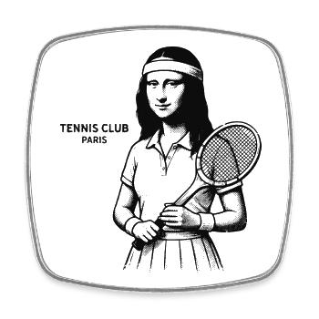 Tennis Art, Tennis Club Paris Shirt, Hoodie, Bag - Viereckiger Kühlschrankmagnet - Weiß - Vorne
