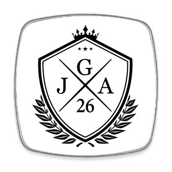 JGA 26 - Square fridge magnet - white - Front