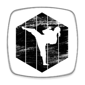 Karateka Girls - Square fridge magnet - white - Front