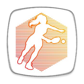 Pickleballer's idea for pickleball players Fans - Square fridge magnet - white - Front